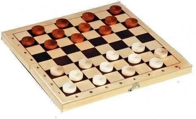 Шашки деревянные с доской арт.ШК-11: купить с доставкой по Кипру или в книжных магазинах Букберри в Лимасоле, Ларнаке и Пафосе