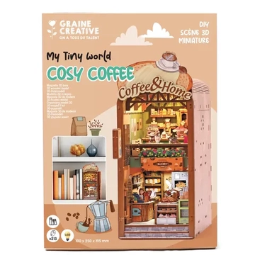 DIY Деревянный Book Nook Миниатюрный деревянный набор «Милая кофейня» с подсветкой: купить с доставкой по Кипру или в книжных магазинах Букберри в Лимасоле, Ларнаке и Пафосе