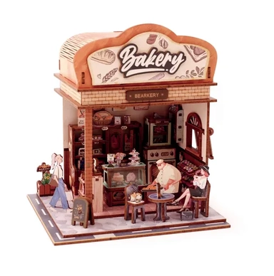 Миниатюрный деревянный набор «Пекарня» – DIY набор для творчества с подсветкой: купить с доставкой по Кипру или в книжных магазинах Букберри в Лимасоле, Ларнаке и Пафосе