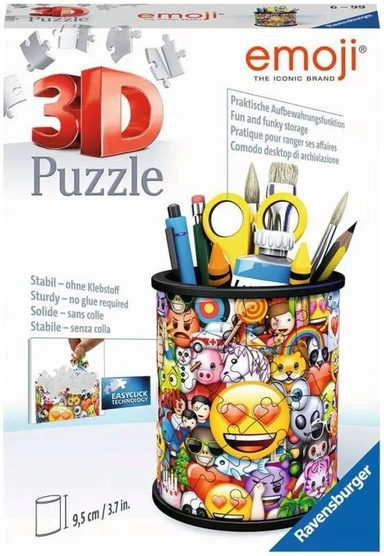 Ravensburger. Пазл карт. 3D 54 арт.11217 "Стакан для карандашей Эмодзи": купить с доставкой по Кипру или в книжных магазинах Букберри в Лимасоле, Ларнаке и Пафосе