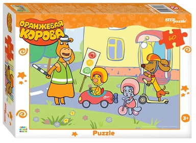 Степ. Пазл 60 арт.81039 "Оранжевая корова": купить с доставкой по Кипру или в книжных магазинах Букберри в Лимасоле, Ларнаке и Пафосе