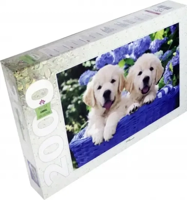 Пазл. Щенята в корзине, 2000 элементов: купить с доставкой по Кипру или в книжных магазинах Букберри в Лимасоле, Ларнаке и Пафосе