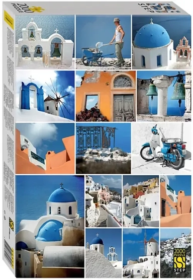 Пазл-2000 Санторини, Греция: купить с доставкой по Кипру или в книжных магазинах Букберри в Лимасоле, Ларнаке и Пафосе