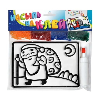 Набор для творчества "Насыпь на клей. Дед мороз" арт.1125- 2К (Новый год): купить с доставкой по Кипру или в книжных магазинах Букберри в Лимасоле, Ларнаке и Пафосе