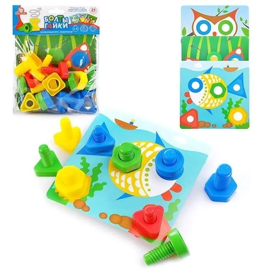 Болты и Гайки 23 эл. (10 болтов, 10 гаек, 3 карточки) тип 3 арт.1413 (в пакете): купить с доставкой по Кипру или в книжных магазинах Букберри в Лимасоле, Ларнаке и Пафосе