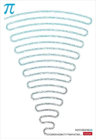 Тетрадь 80л А4ф клетка 60-65г/кв.м на скобе 3 диз. в блоке  глянц. ламин. серия -Число Пи-: купить с доставкой по Кипру или в книжных магазинах Букберри в Лимасоле, Ларнаке и Пафосе