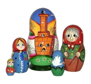 Матрешка "Гуси-лебеди" 5 перс. арт.Р-45/741 (РНИ): купить с доставкой по Кипру или в книжных магазинах Букберри в Лимасоле, Ларнаке и Пафосе
