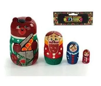 Матрешка "Маша и Медведь" 4 перс. арт.Р45/745 (РНИ): купить с доставкой по Кипру или в книжных магазинах Букберри в Лимасоле, Ларнаке и Пафосе