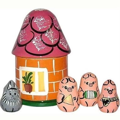 Пальчиковый театр в домике "Три поросенка": купить с доставкой по Кипру или в книжных магазинах Букберри в Лимасоле, Ларнаке и Пафосе