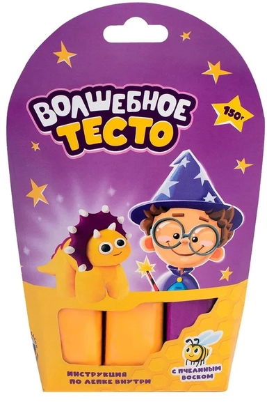 Волшебное тесто. Тесто для лепки "Динозавр желтый" 150 гр. арт.VT011: купить с доставкой по Кипру или в книжных магазинах Букберри в Лимасоле, Ларнаке и Пафосе