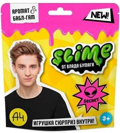 Игрушка ТМ "Slime" Слайм "Влад" розовый, 80 г. А4 арт.SLM055: купить с доставкой по Кипру или в книжных магазинах Букберри в Лимасоле, Ларнаке и Пафосе