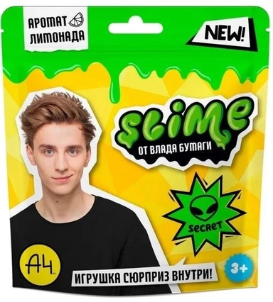 Игрушка ТМ "Slime" Слайм "Влад" зеленый, 80 г. А4 арт.SLM056: купить с доставкой по Кипру или в книжных магазинах Букберри в Лимасоле, Ларнаке и Пафосе
