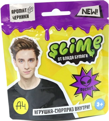 Игрушка ТМ "Slime" Слайм "Влад" фиолетовый, 80 г. А4 арт.SLM090: купить с доставкой по Кипру или в книжных магазинах Букберри в Лимасоле, Ларнаке и Пафосе