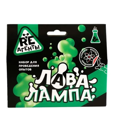 Набор для проведения опытов "Re-Агенты. Лава-лампа" зелёный модели арт.EX164T: купить с доставкой по Кипру или в книжных магазинах Букберри в Лимасоле, Ларнаке и Пафосе