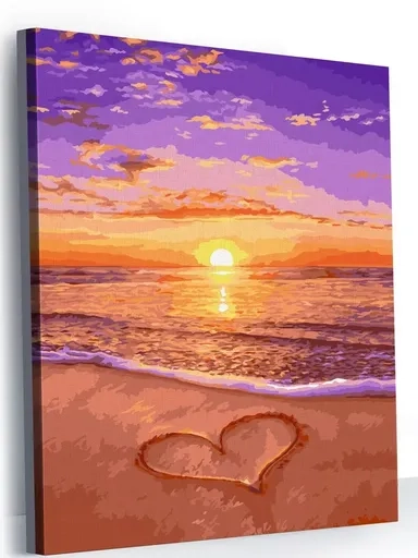 Картина по номерам на холсте с подрамником 40х50 "Любовь и море": купить с доставкой по Кипру или в книжных магазинах Букберри в Лимасоле, Ларнаке и Пафосе