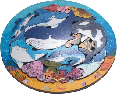 Зоопазл "Подводный мир" 16 дет.(дерево) арт.8114: купить с доставкой по Кипру или в книжных магазинах Букберри в Лимасоле, Ларнаке и Пафосе