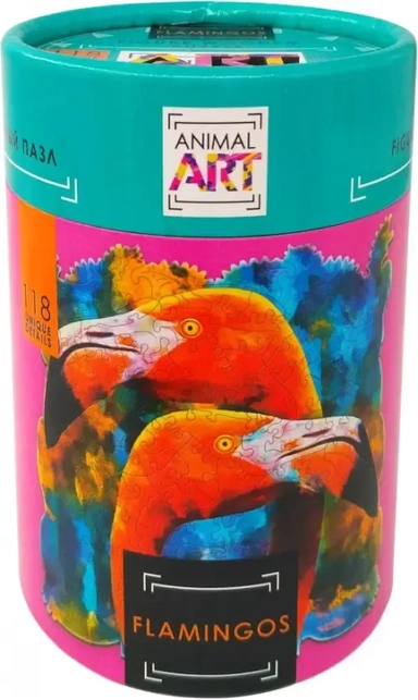 Пазл деревянный фигурный. Фламинго, 118 деталей: купить с доставкой по Кипру или в книжных магазинах Букберри в Лимасоле, Ларнаке и Пафосе