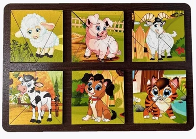 Развивающая доска "Сложи квадрат. Домашние животные" арт.8778 /30: купить с доставкой по Кипру или в книжных магазинах Букберри в Лимасоле, Ларнаке и Пафосе