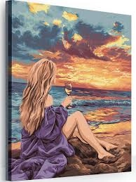 Картина по номерам на холсте с подрамником 40х50 "Под шум волн": купить с доставкой по Кипру или в книжных магазинах Букберри в Лимасоле, Ларнаке и Пафосе