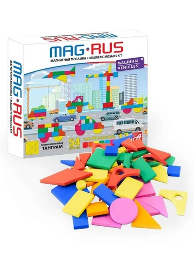 Mag-Rus. NF1036 Магнитная мозаика "Транспорт" (54 эл-та): купить с доставкой по Кипру или в книжных магазинах Букберри в Лимасоле, Ларнаке и Пафосе