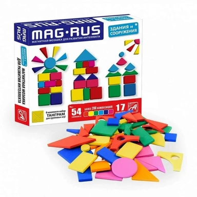 Mag-Rus. NF1037 Магнитная мозаика "Здания и сооружения" 54 эл /17: купить с доставкой по Кипру или в книжных магазинах Букберри в Лимасоле, Ларнаке и Пафосе