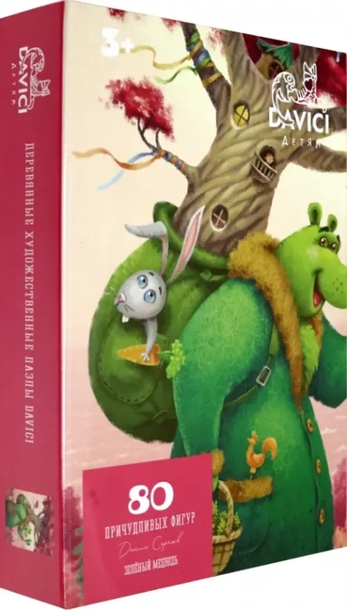 Пазл деревянный. Зеленый медведь, 80 деталей: купить с доставкой по Кипру или в книжных магазинах Букберри в Лимасоле, Ларнаке и Пафосе