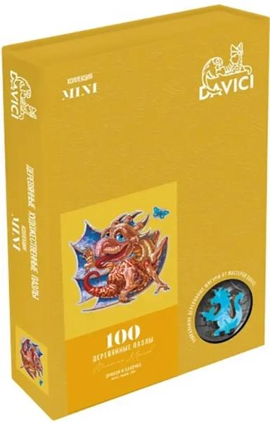Пазл деревянный. Дракон и бабочка, 100 деталей: купить с доставкой по Кипру или в книжных магазинах Букберри в Лимасоле, Ларнаке и Пафосе