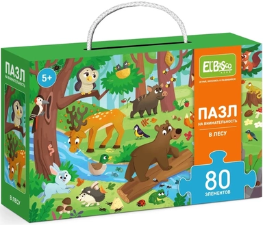 El'Basco Kids. Пазл на внимательность "В лесу" 80 эл. арт.ET01-068: купить с доставкой по Кипру или в книжных магазинах Букберри в Лимасоле, Ларнаке и Пафосе