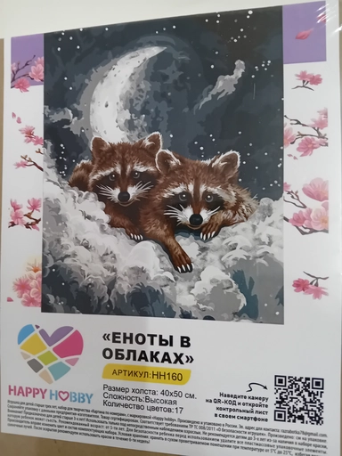 Картина по номерам Еноты в облаках: купить с доставкой по Кипру или в книжных магазинах Букберри в Лимасоле, Ларнаке и Пафосе