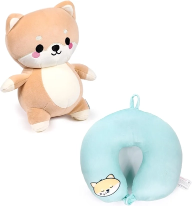 Shiba Inu 2 in 1 Plush Travel Pillow & Toy: купить с доставкой по Кипру или в книжных магазинах Букберри в Лимасоле, Ларнаке и Пафосе