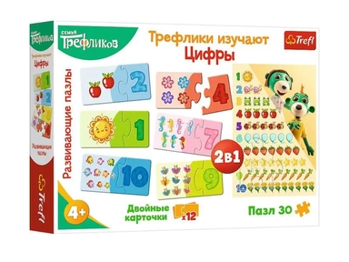 Trefl. Пазл развивающий 30 арт.15582 "Трефлики изучают цифры": купить с доставкой по Кипру или в книжных магазинах Букберри в Лимасоле, Ларнаке и Пафосе