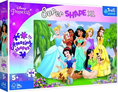 Trefl. Пазл SHAPE XL 104 арт.50019 "Принцессы Дисней в саду": купить с доставкой по Кипру или в книжных магазинах Букберри в Лимасоле, Ларнаке и Пафосе