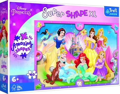 Trefl. Пазл SHAPE XL 160 арт.50025 "Розовый мир принцесс Дисней": купить с доставкой по Кипру или в книжных магазинах Букберри в Лимасоле, Ларнаке и Пафосе