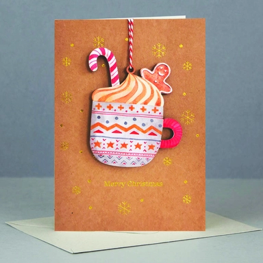 Открытка с вырубкой Merry Christmas (WHC055): купить с доставкой по Кипру или в книжных магазинах Букберри в Лимасоле, Ларнаке и Пафосе