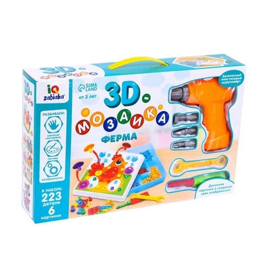 Zabiaka. 3D-мозаика с шуруповёртом "Ферма" в чемод. арт.SL-02623/4301031: купить с доставкой по Кипру или в книжных магазинах Букберри в Лимасоле, Ларнаке и Пафосе