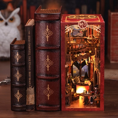 Flame Common Room — деревянный book nook для самостоятельной сборки: купить с доставкой по Кипру или в книжных магазинах Букберри в Лимасоле, Ларнаке и Пафосе