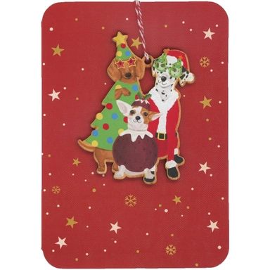 Открытка с вырубкой Christmas dogs (WHC103): купить с доставкой по Кипру или в книжных магазинах Букберри в Лимасоле, Ларнаке и Пафосе