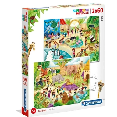 Пазл 2X60 арт.21603 "Зоопарк": купить с доставкой по Кипру или в книжных магазинах Букберри в Лимасоле, Ларнаке и Пафосе