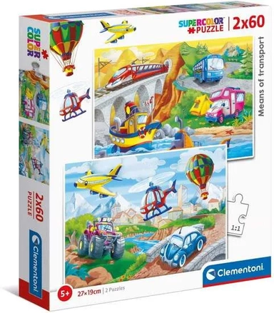 Пазл 2X60 арт.21619 "Транспортные средства": купить с доставкой по Кипру или в книжных магазинах Букберри в Лимасоле, Ларнаке и Пафосе