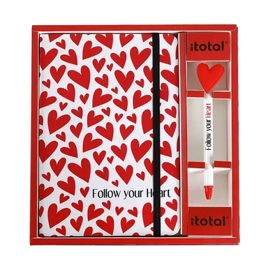 Набор Блокнот с ручкой Сердечко: купить с доставкой по Кипру или в книжных магазинах Букберри в Лимасоле, Ларнаке и Пафосе