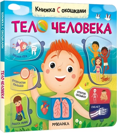 Книжки с окошками. Тело человека: купить с доставкой по Кипру или в книжных магазинах Букберри в Лимасоле, Ларнаке и Пафосе