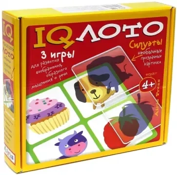 Пластиковое лото. Силуэты (4+) Комплект из трех игр: купить с доставкой по Кипру или в книжных магазинах Букберри в Лимасоле, Ларнаке и Пафосе