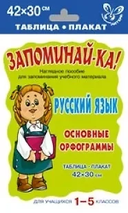 Основные орфограммы: Таблица-плакат. Для учащихся 1-5 классов: Наглядное пособие: купить с доставкой по Кипру или в книжных магазинах Букберри в Лимасоле, Ларнаке и Пафосе
