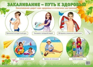 Закаливание - путь к здоровью. Плакат: купить с доставкой по Кипру или в книжных магазинах Букберри в Лимасоле, Ларнаке и Пафосе